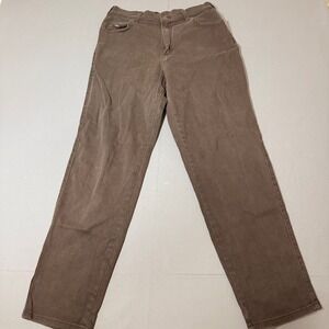 VTG Lee Original Jeans Womens 12 M Brown High Rise Straight Leg Denim